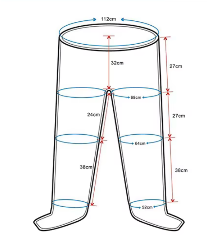 Pantalon Presoterapia Masaje Drenaje Linfatico 8 Camaras de Aire Independientes